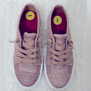 Blowfish Pink Glitter  Tennis Shoes Girls Size 1